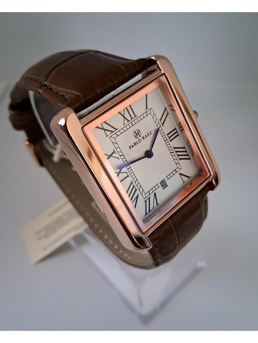 Brand New 40mm Pablo Raez Must Tank Leather Men's Watch